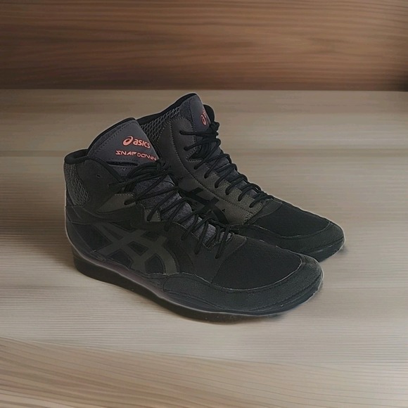 Asics Other - Asics Snapdown 3 Wrestling Shoes Sneakers Black Gray 1081A030 Mens Size 13